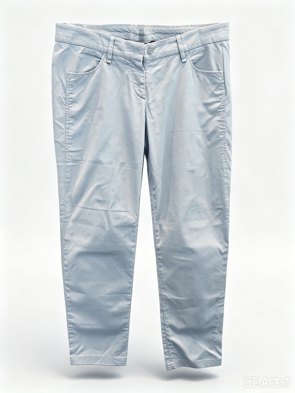 Brunello Cucinelli Pale Blue Cropped Pant